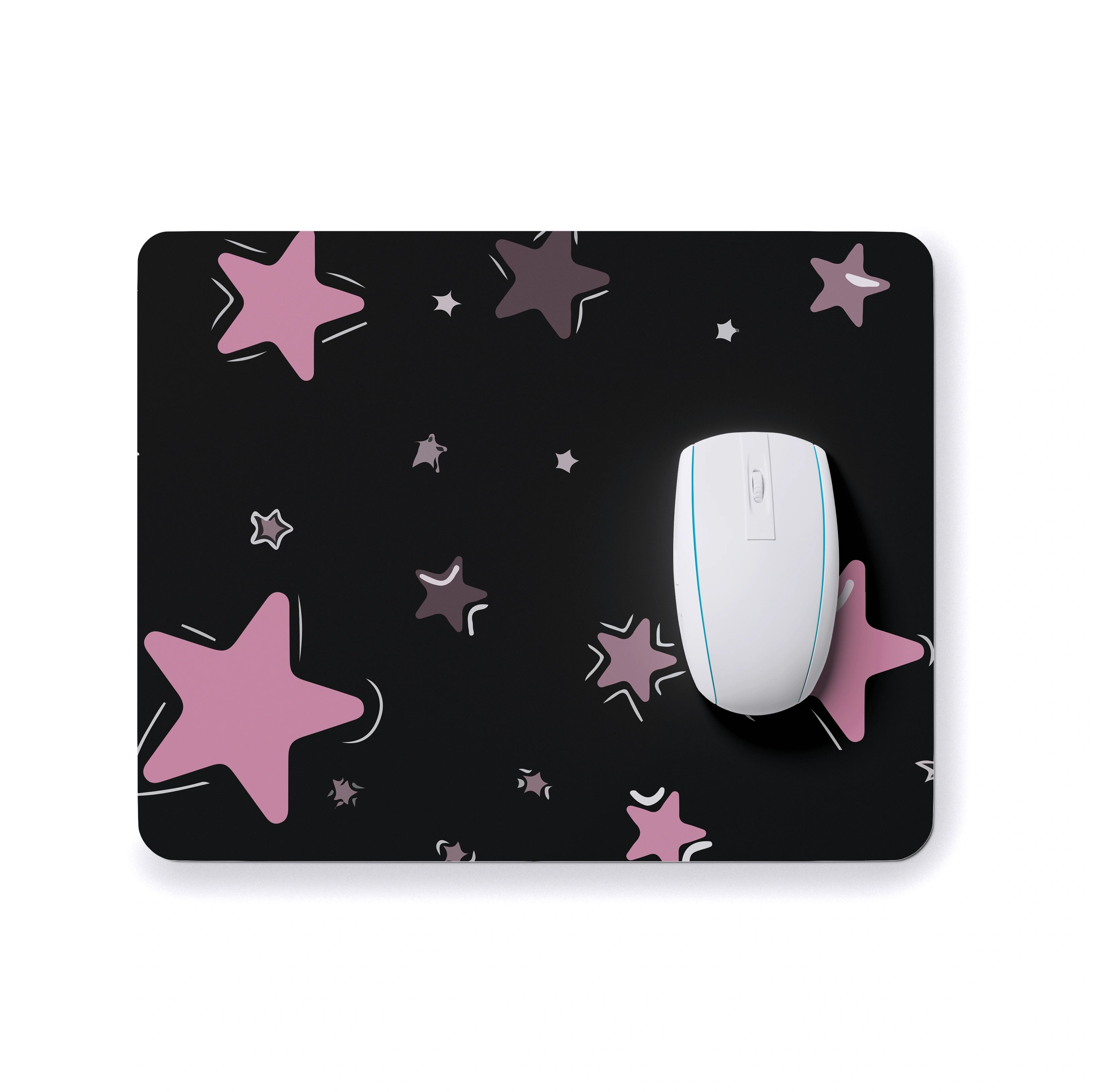 Pink Stars Mouse Pad