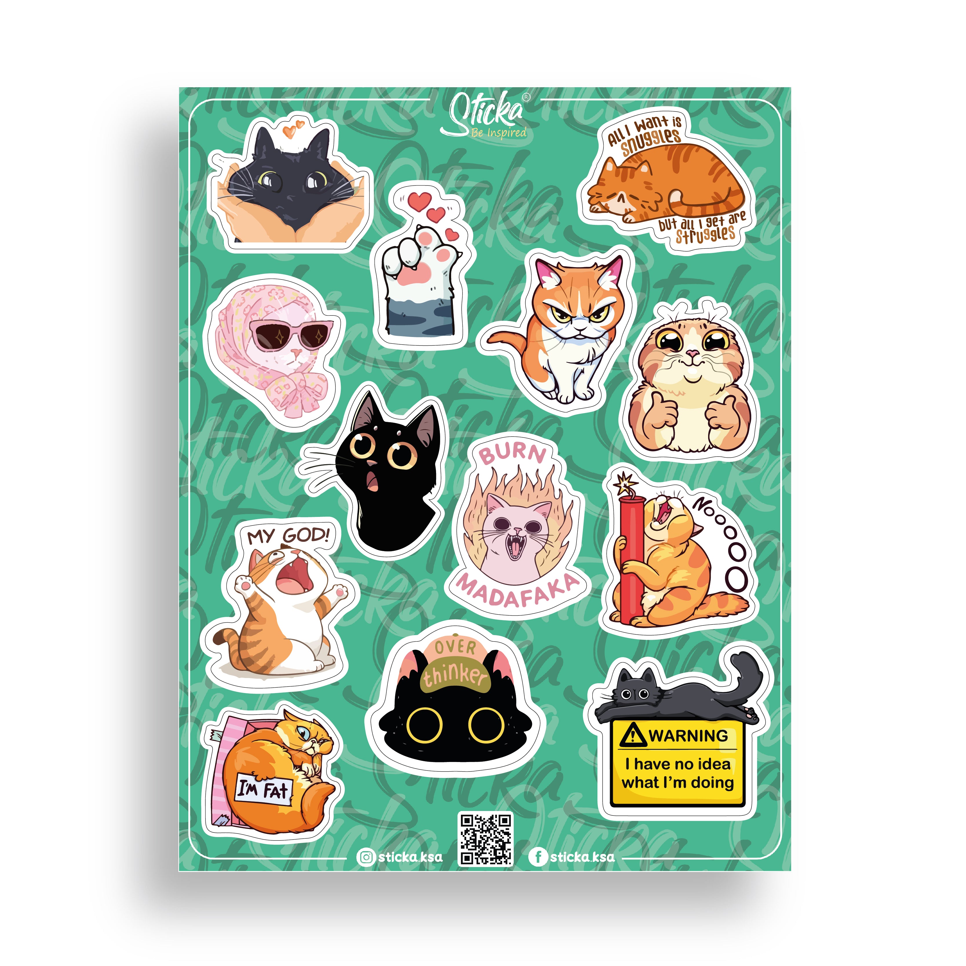 MOOD KITTIES SHEET