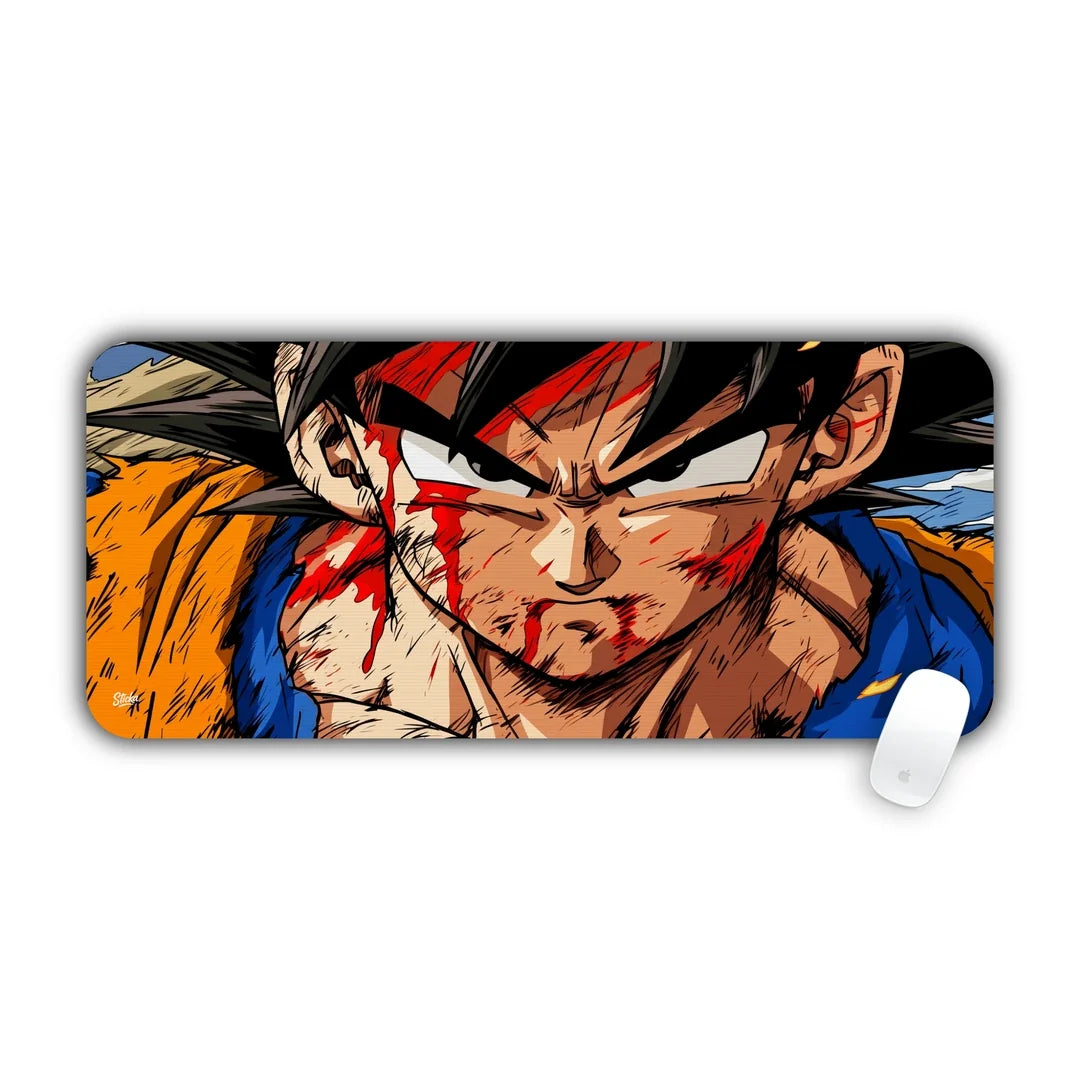 Goku battle worn large mouse pad 70x30