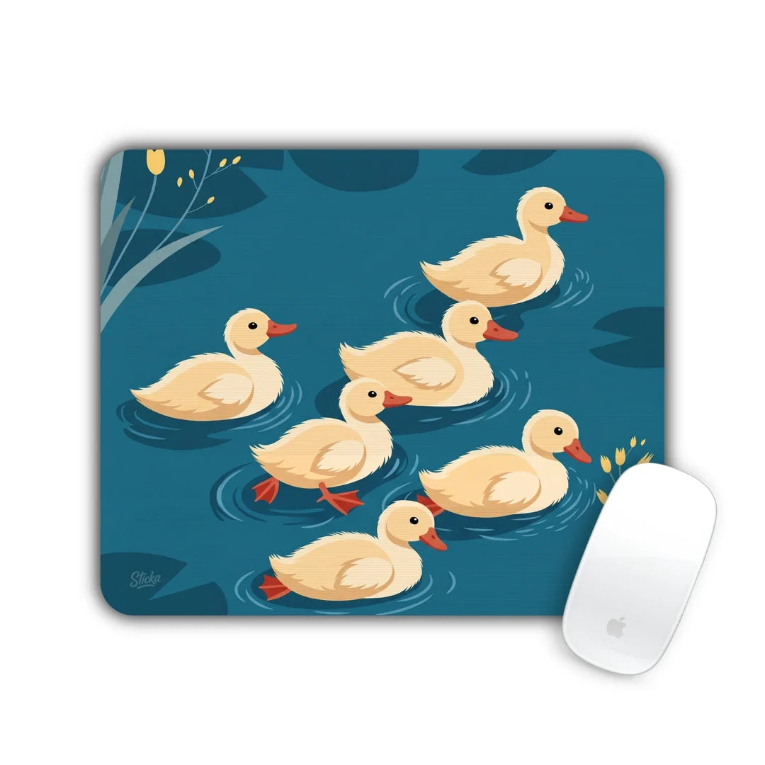 Ducklings swimming mouse pad 23x19