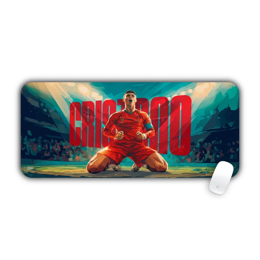 Cristiano Ronaldo celebration large mouse pad 70x30