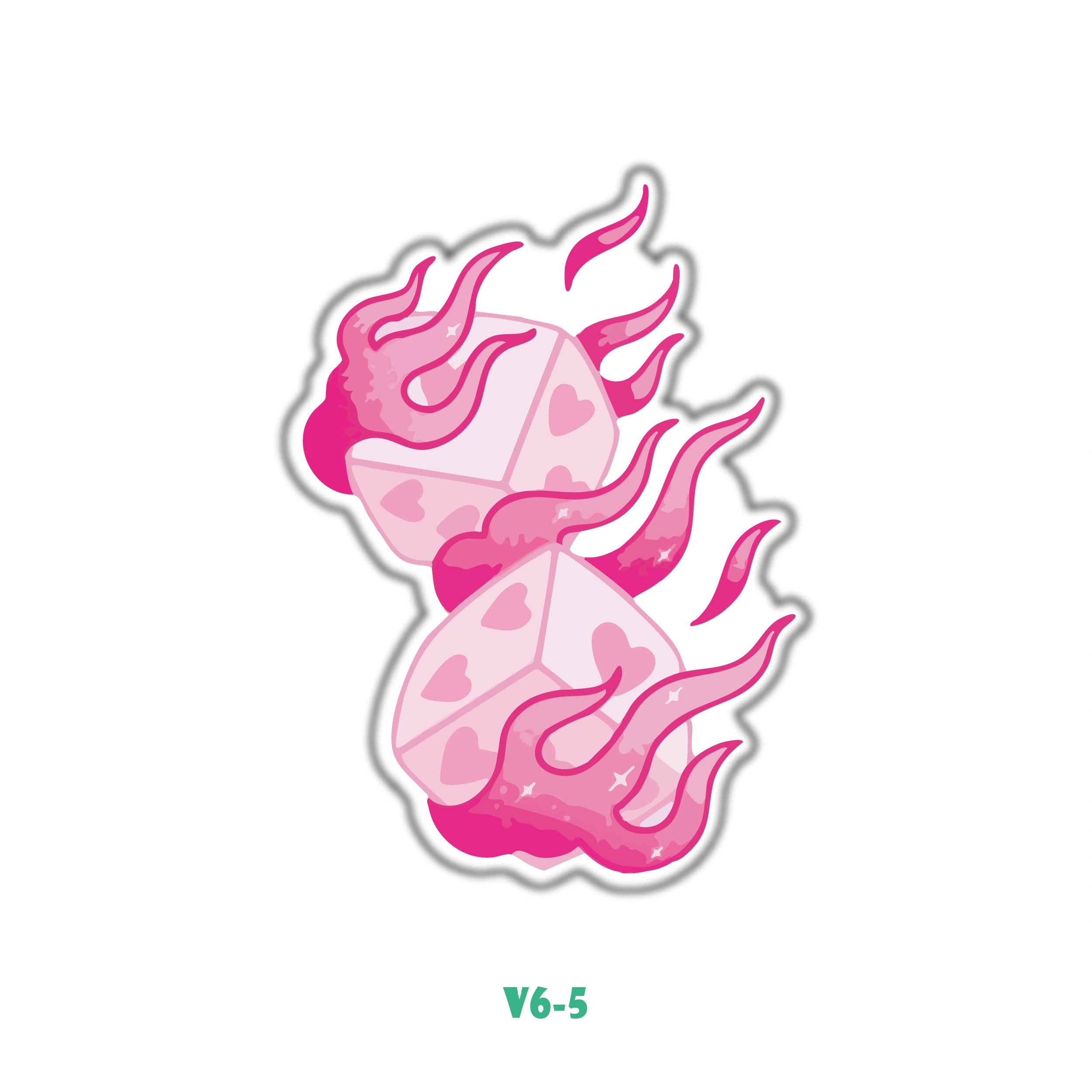 PINK FLAME DICE