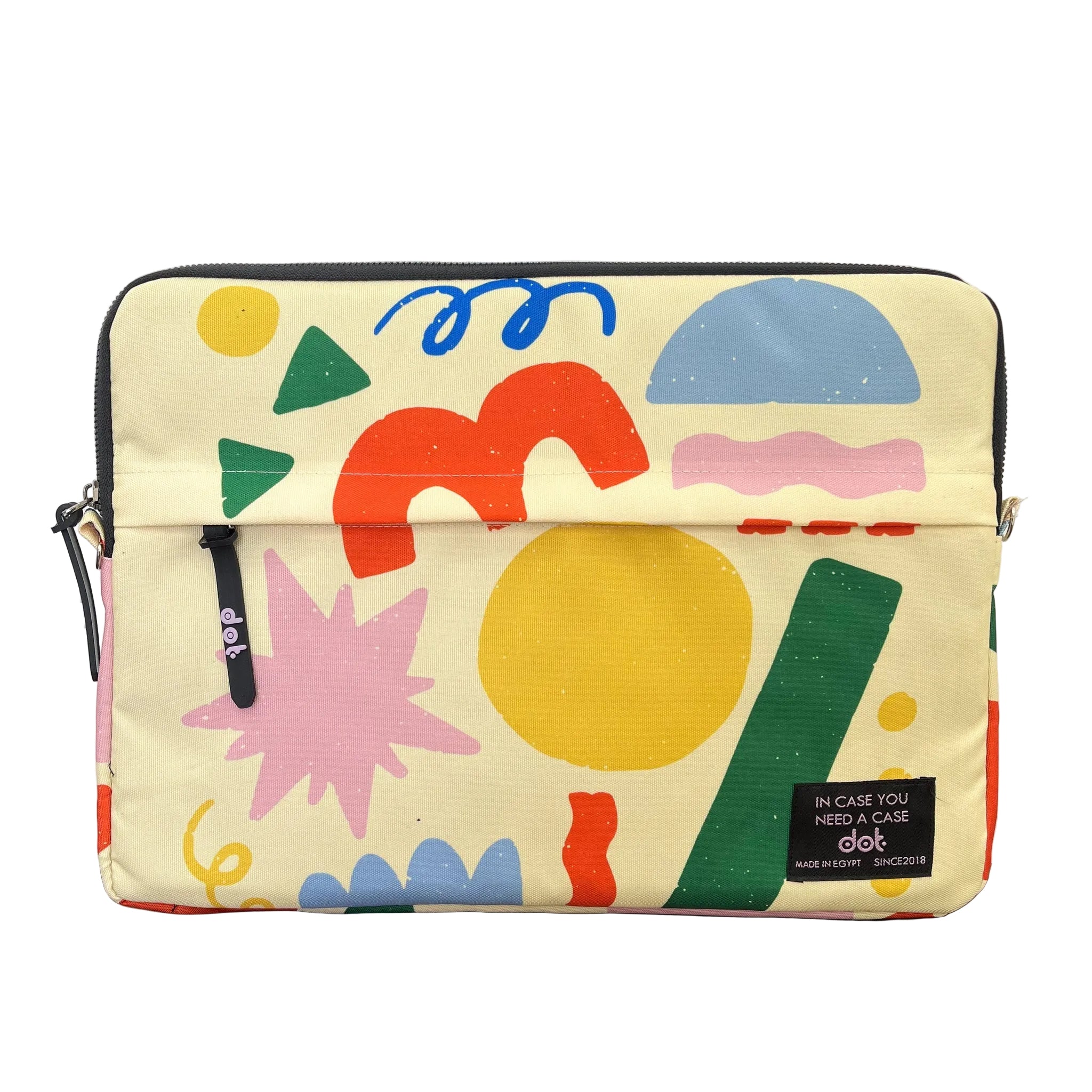 Shape symphony in yellow 13 inch Laptop Sleeve