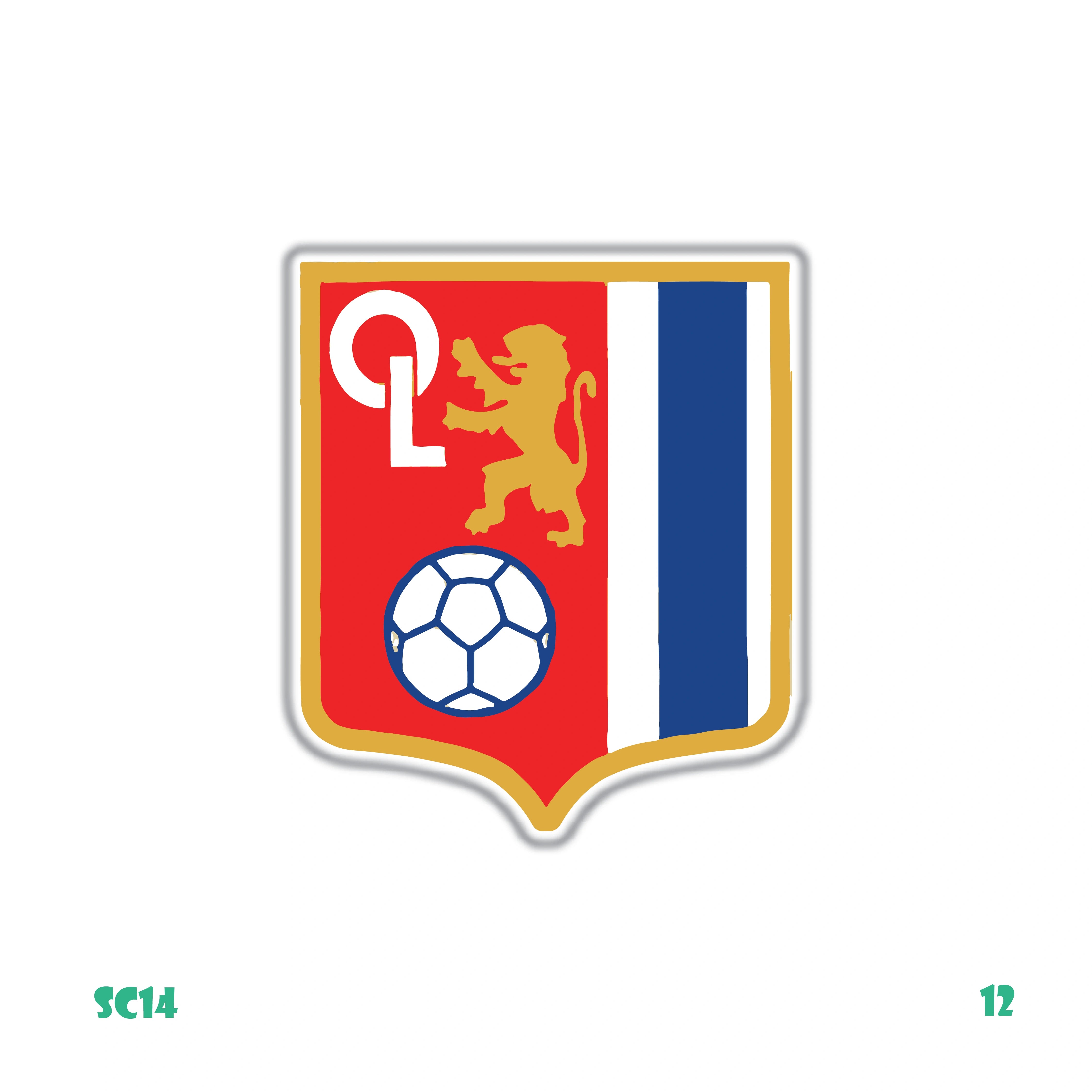 OLYMPIQUE LYON CLUB EMBLEM (1974~1976)