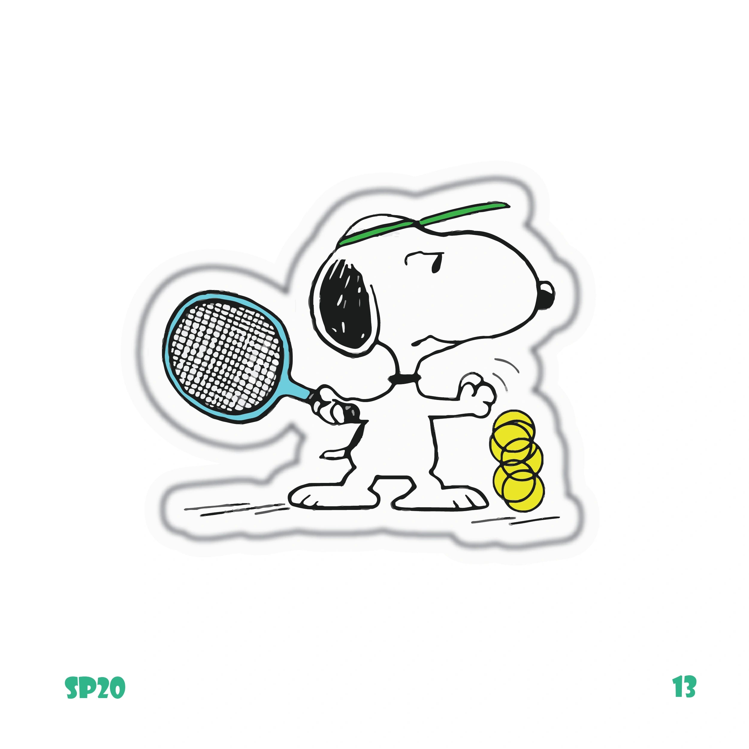 SNOOPY PLAYING TENNIS