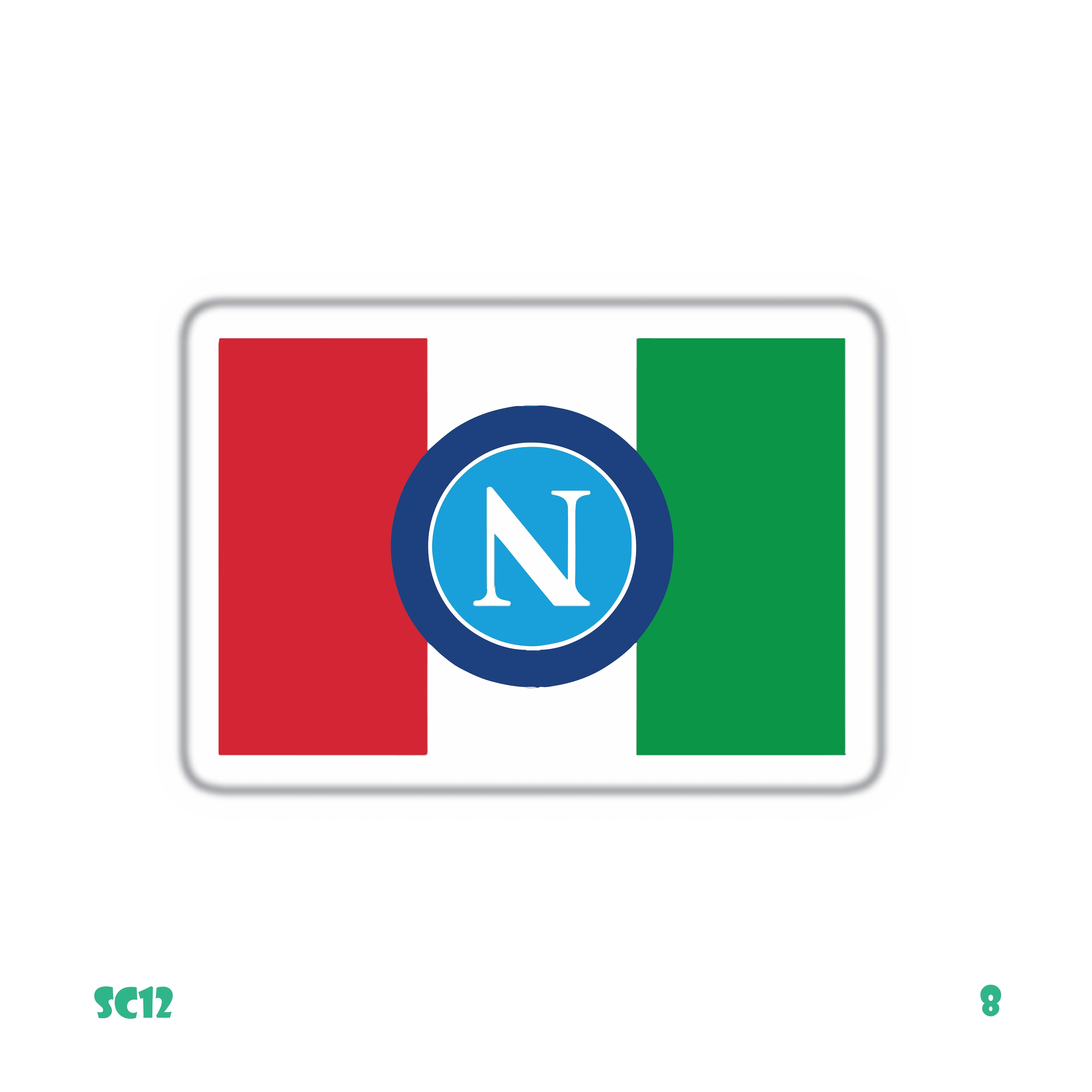 NAPOLI CLUB EMBLEM X ITALY'S FLAG