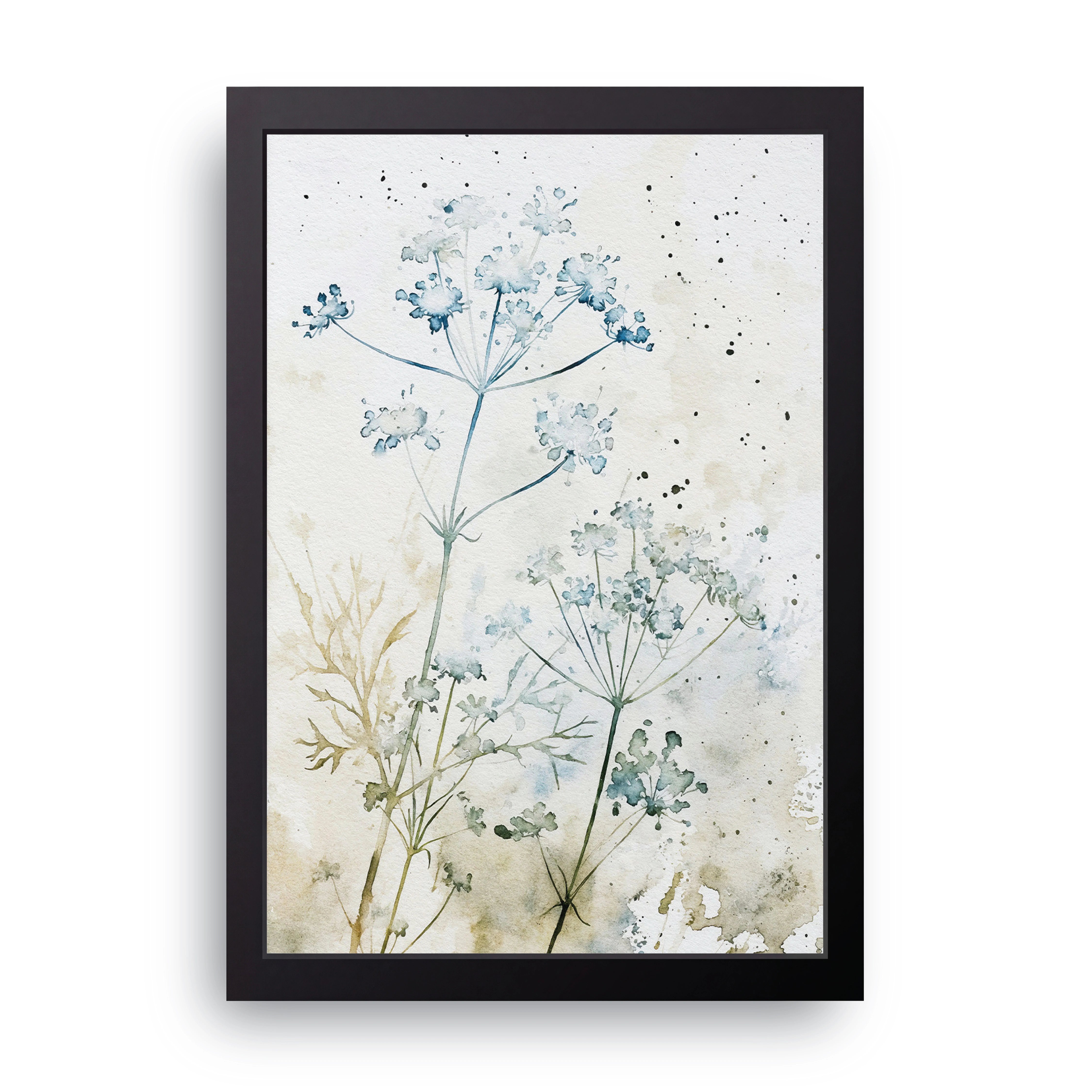 Blue Umbels Watercolor FRAME