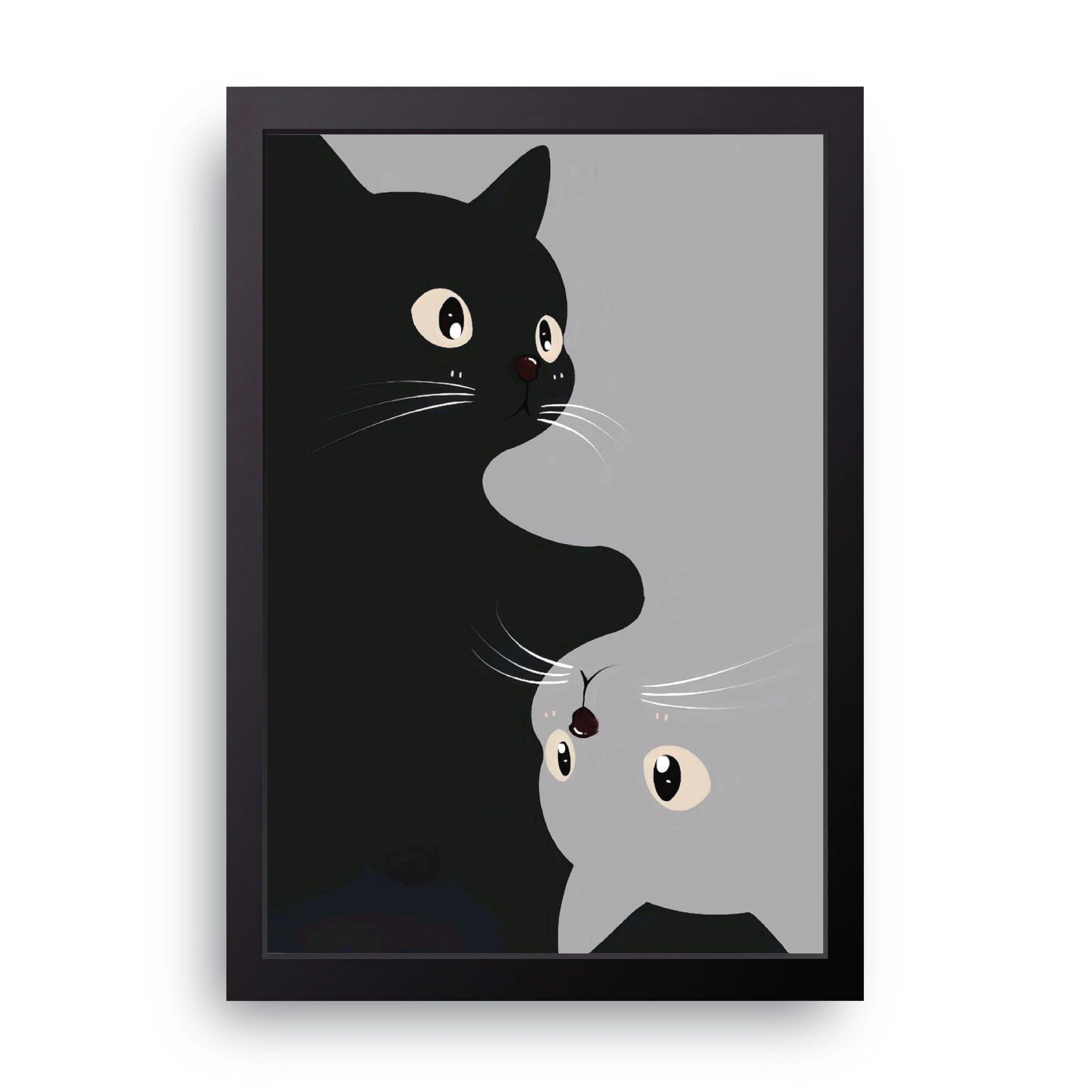 Peeking Black Cats FRAME