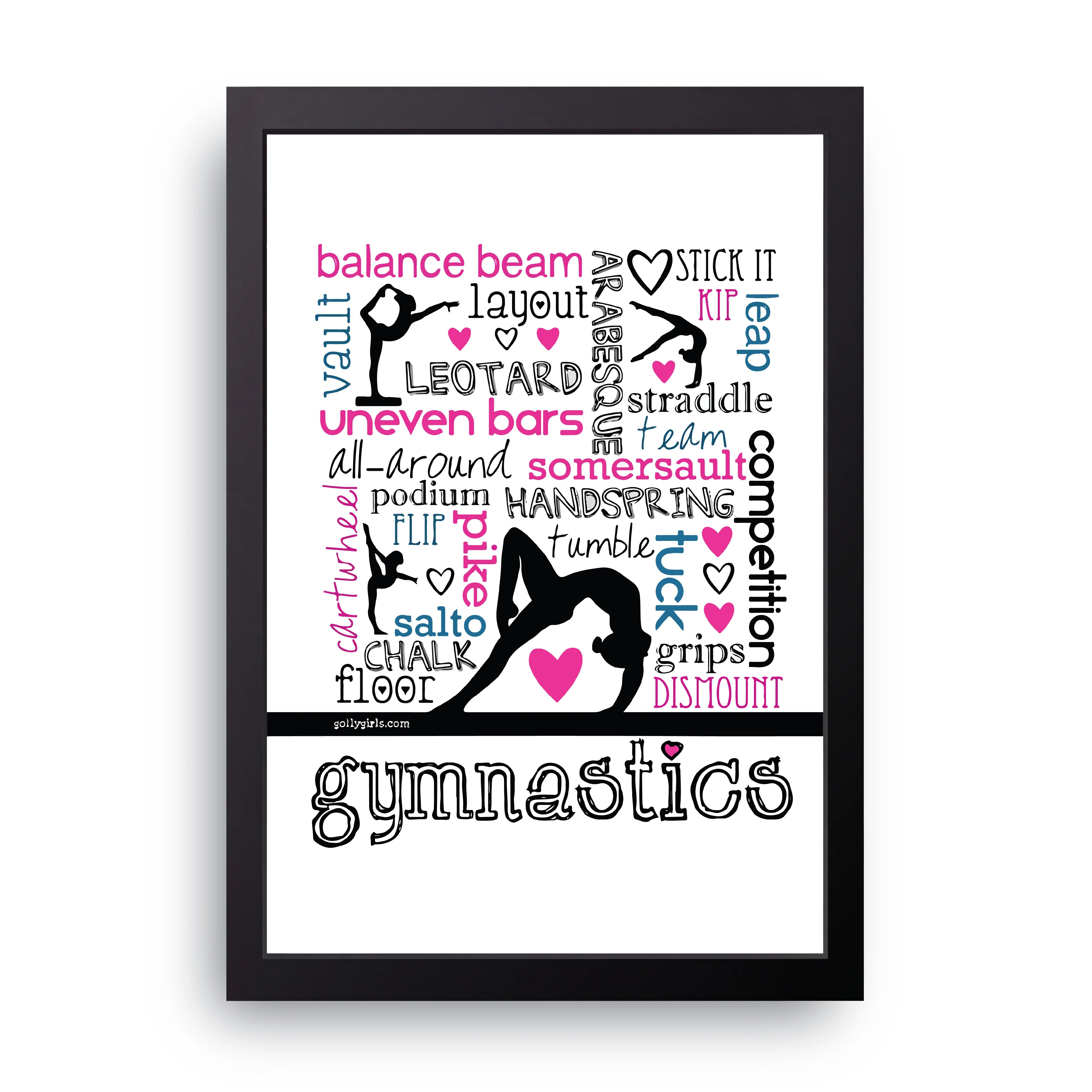 Gymnastics Word Cloud FRAME