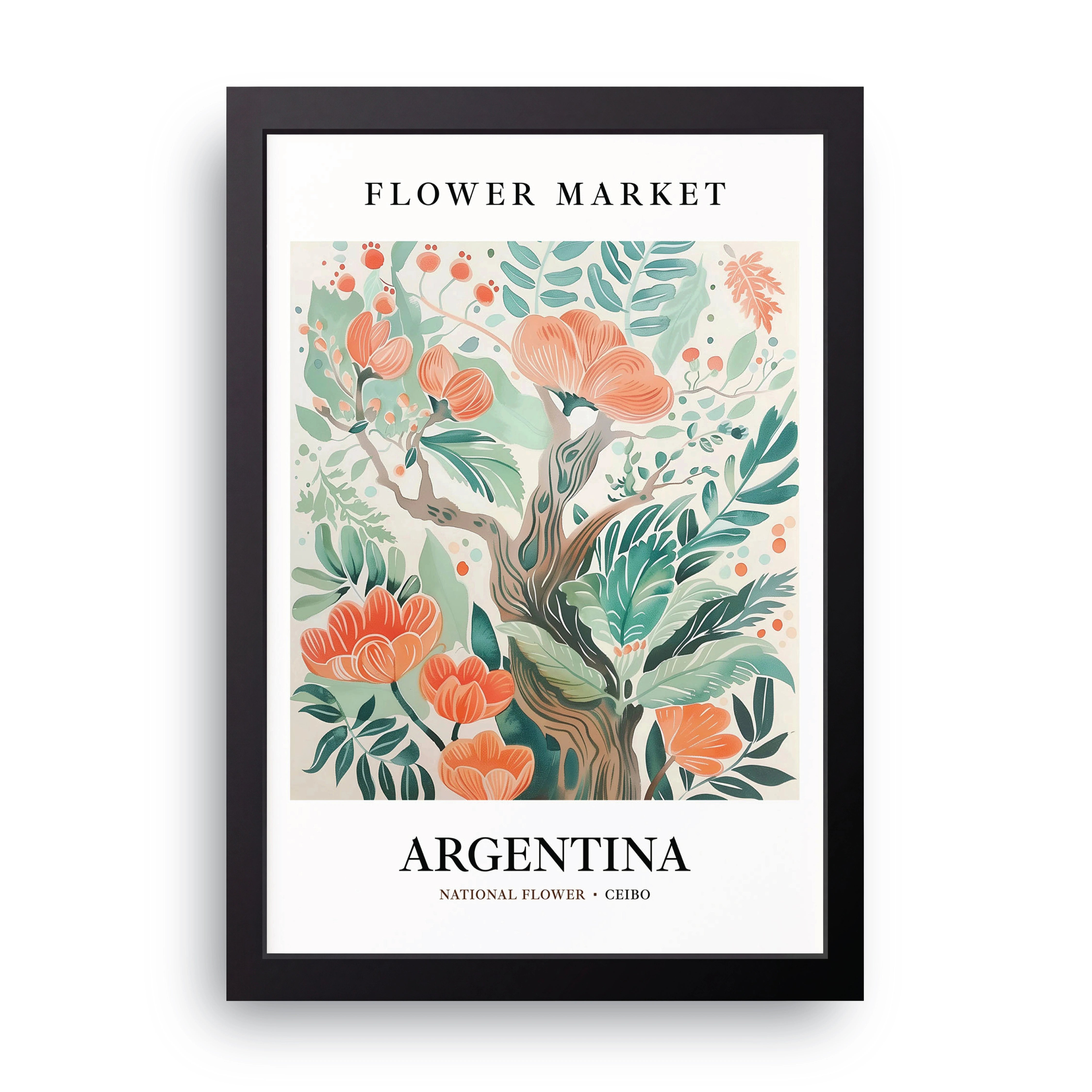 Argentina Flower Market FRAME