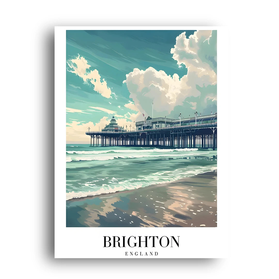 Brighton travel poster unframed 350gsm paper