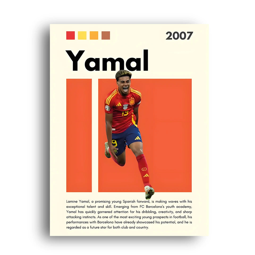 Yamal football poster unframed 350gsm paper
