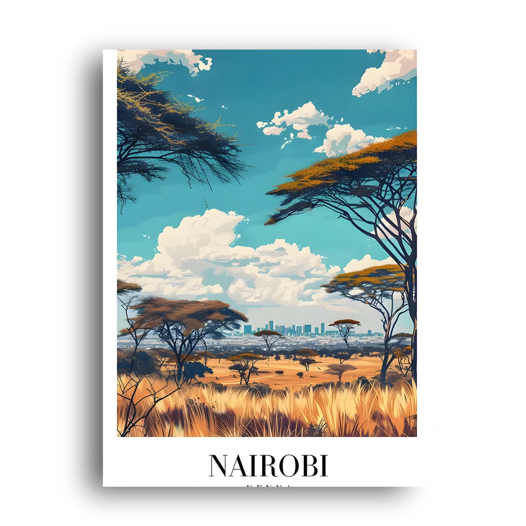 Nairobi travel poster unframed 350gsm paper