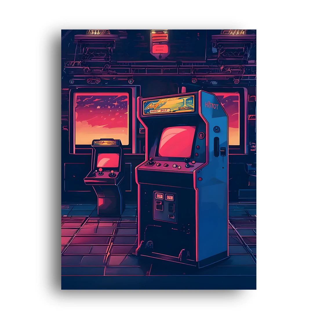 Arcade Nights retro gaming poster unframed 350gsm paper