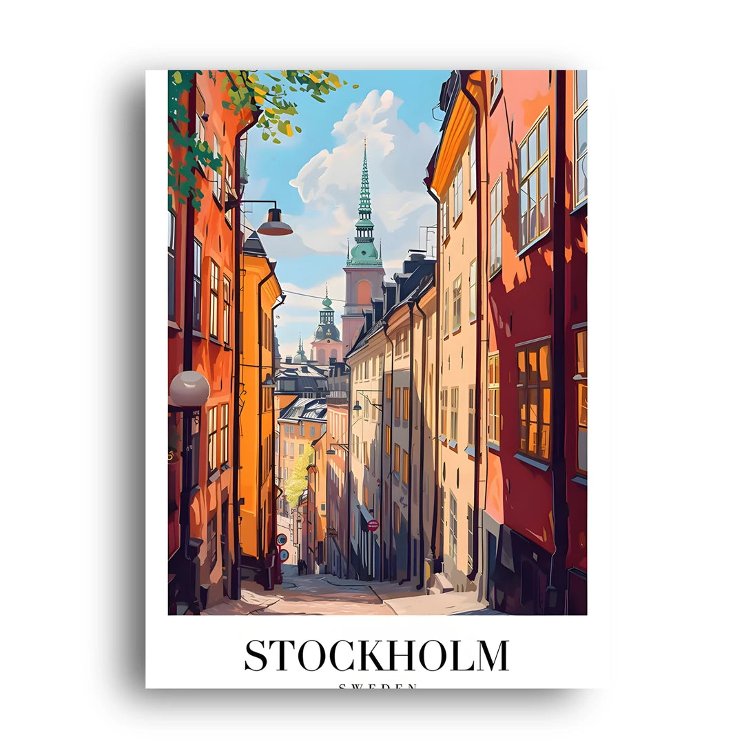 Stockholm travel poster unframed 350gsm paper