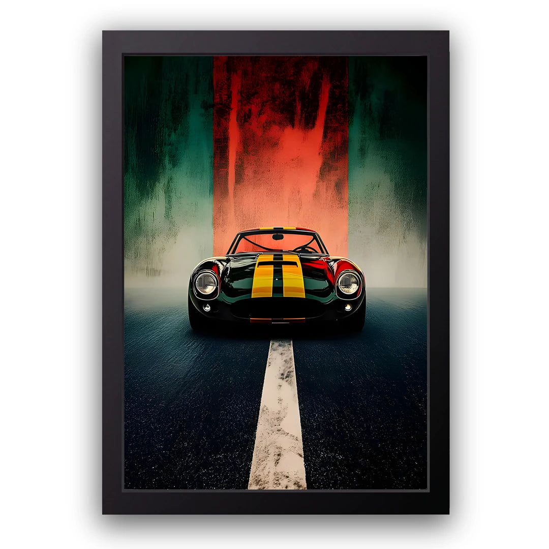 Grand Tour car poster in black frame