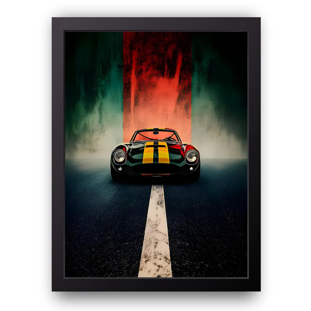 Grand Tour car poster in black frame