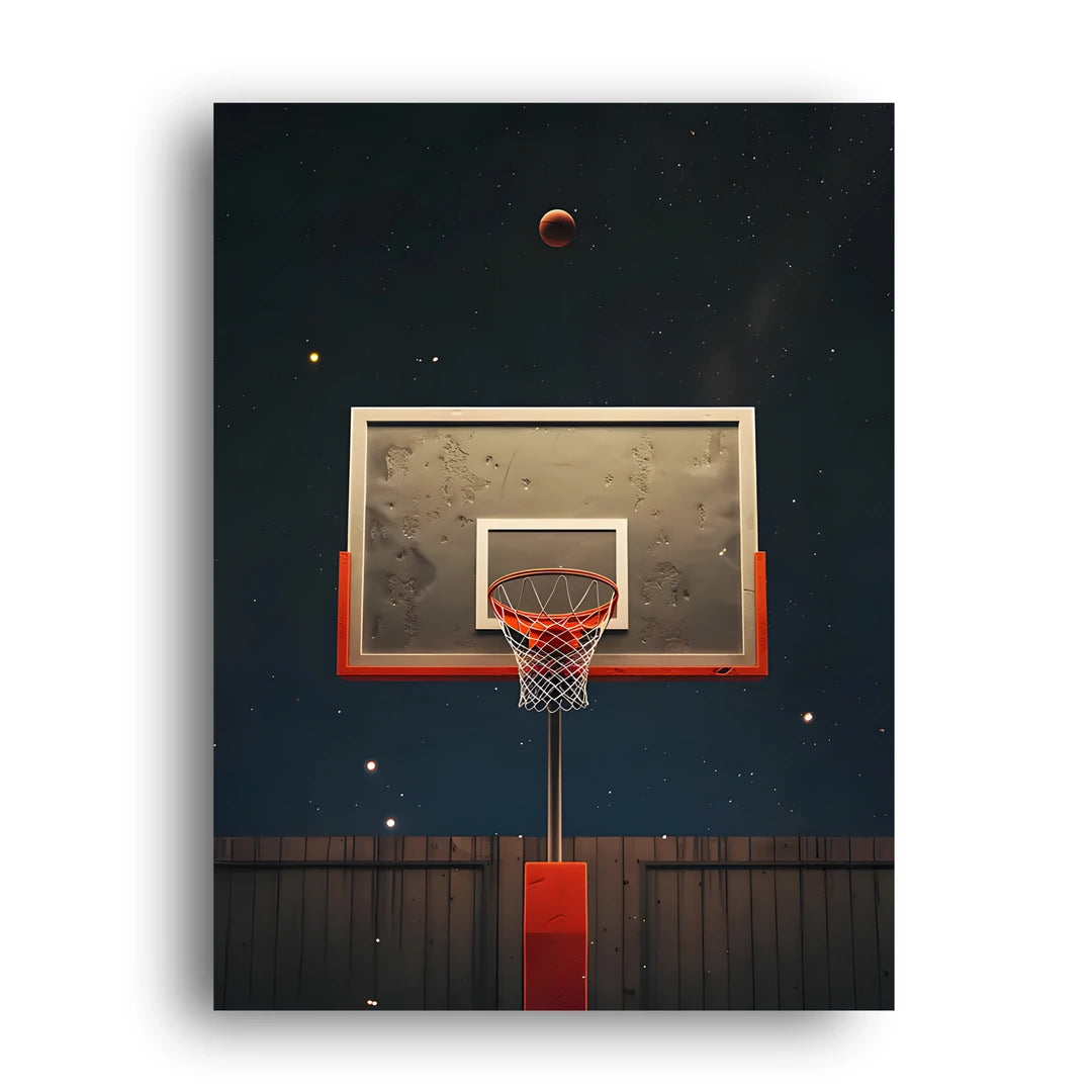 Night Hoop basketball poster unframed 350gsm paper