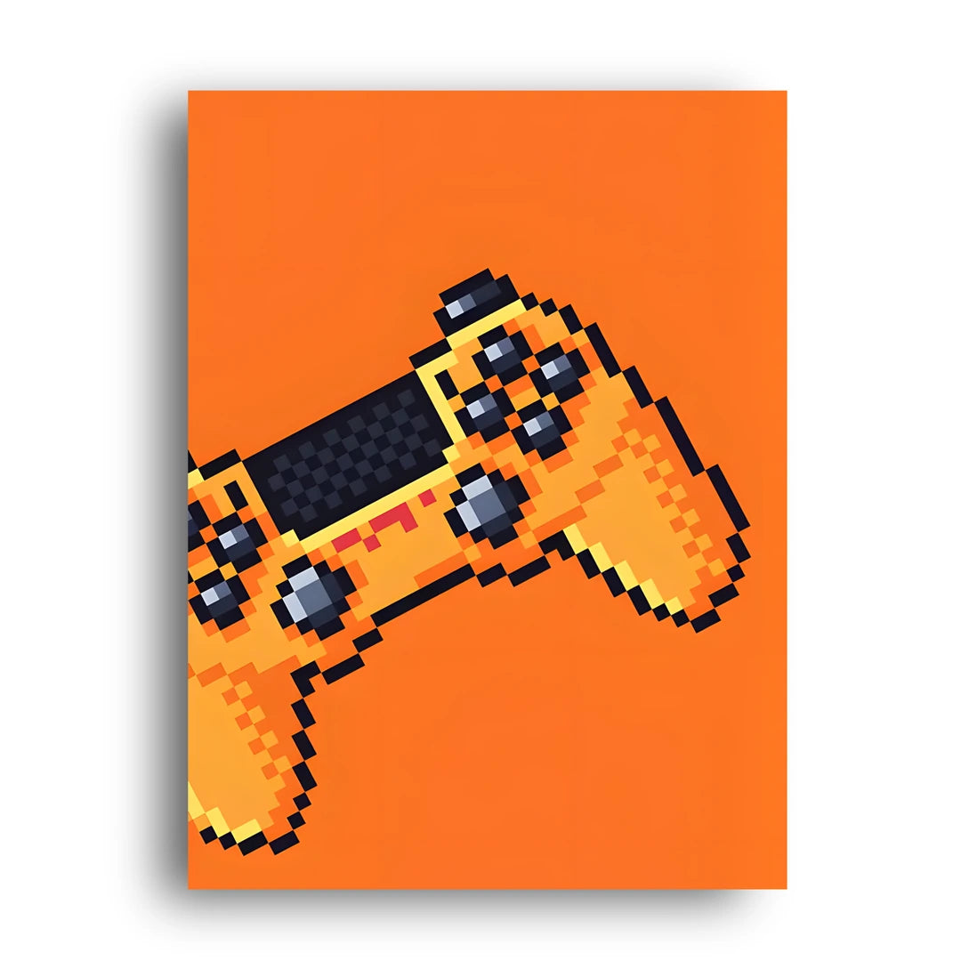 Pixel art game controller poster unframed 350gsm paper