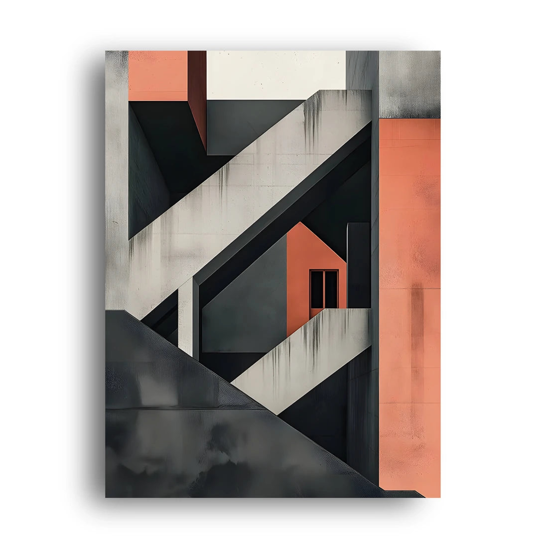 Concrete Lines abstract poster unframed 350gsm paper