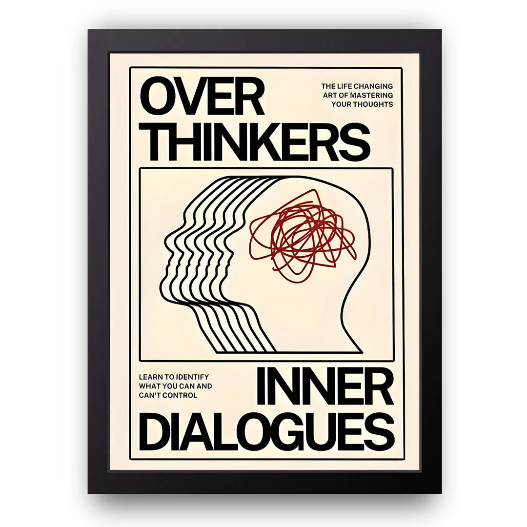 Inner Dialogues quote poster in black frame