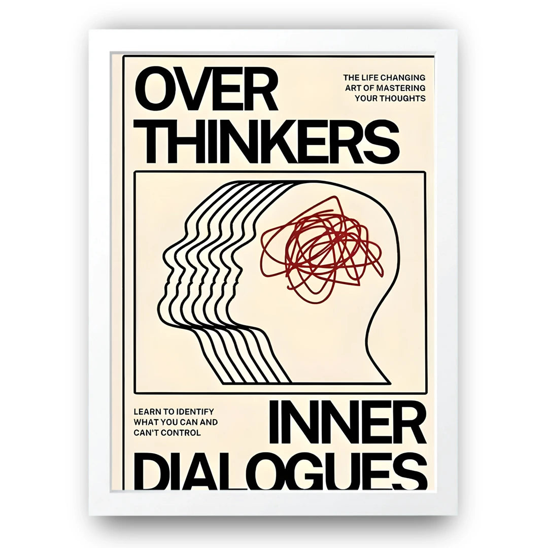 Inner Dialogues quote poster in white frame