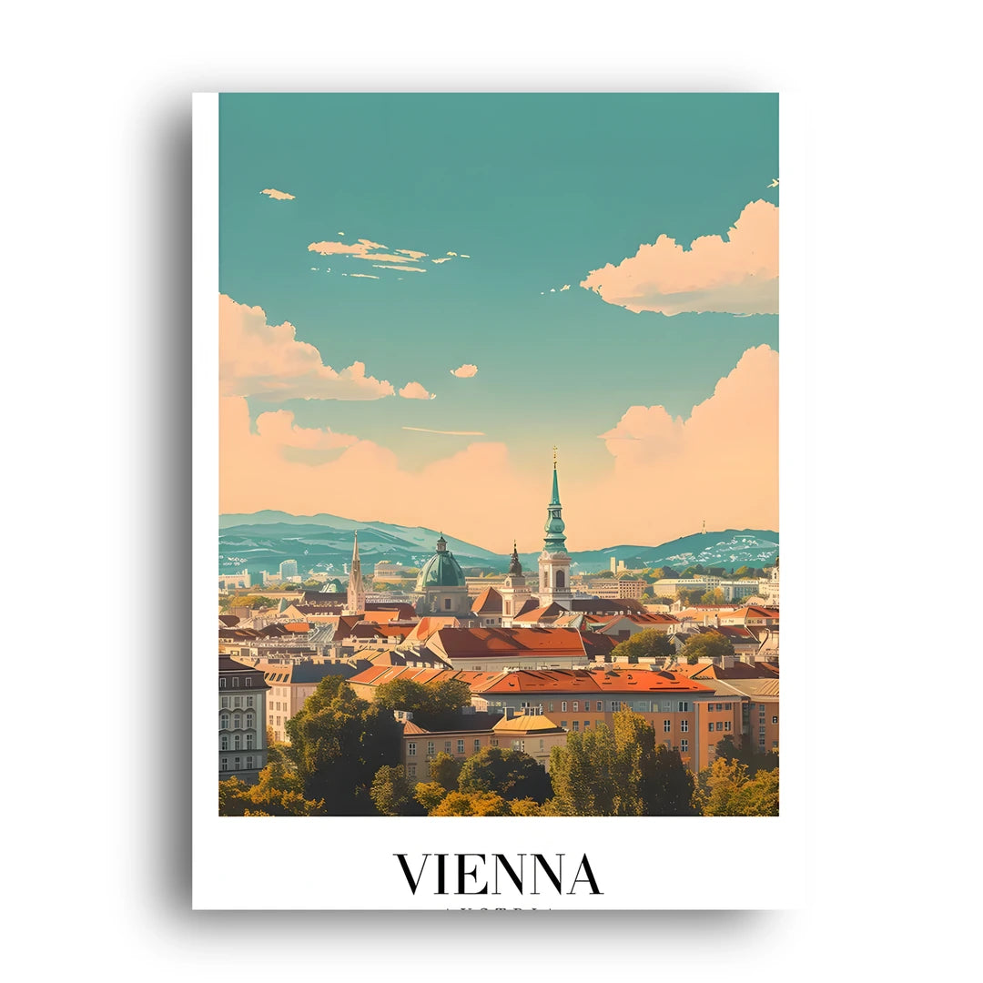 Vienna travel poster unframed 350gsm paper
