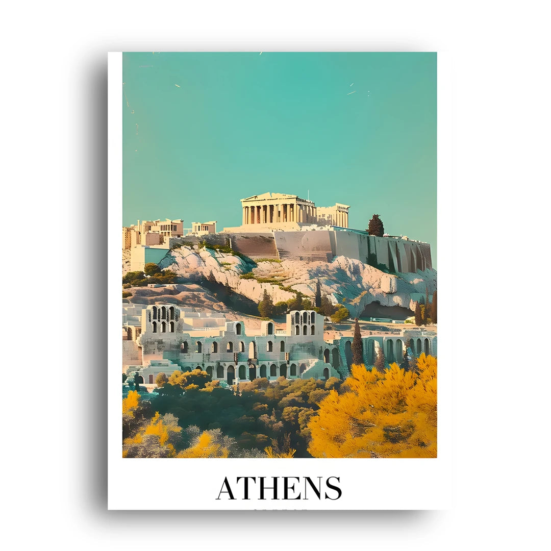 Athens travel poster unframed 350gsm paper