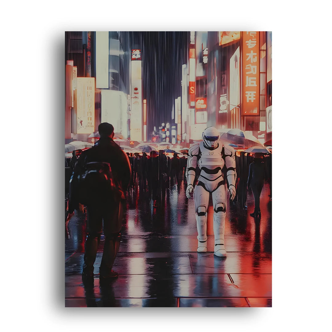 Trooper In The Rain art poster unframed 350gsm paper
