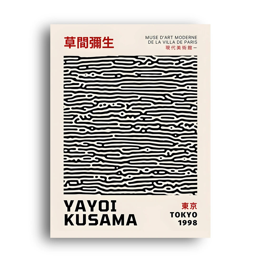 Yayoi Kusama Tokyo 1998 exhibition art poster unframed 350gsm paper