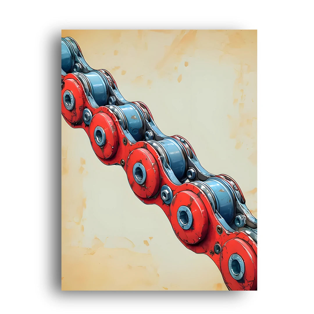Bike Chain art poster unframed 350gsm paper