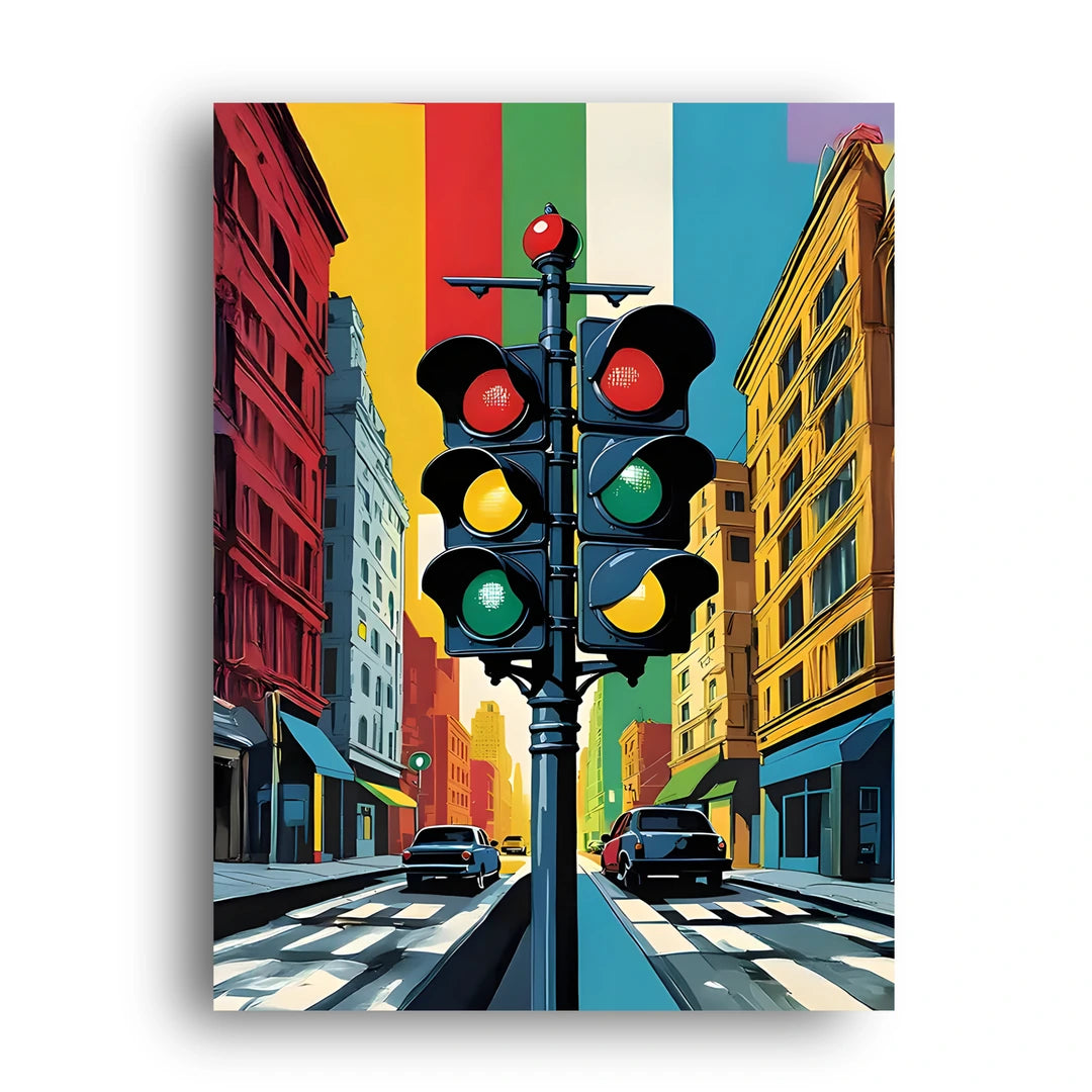 Traffic Light Street art poster unframed 350gsm paper