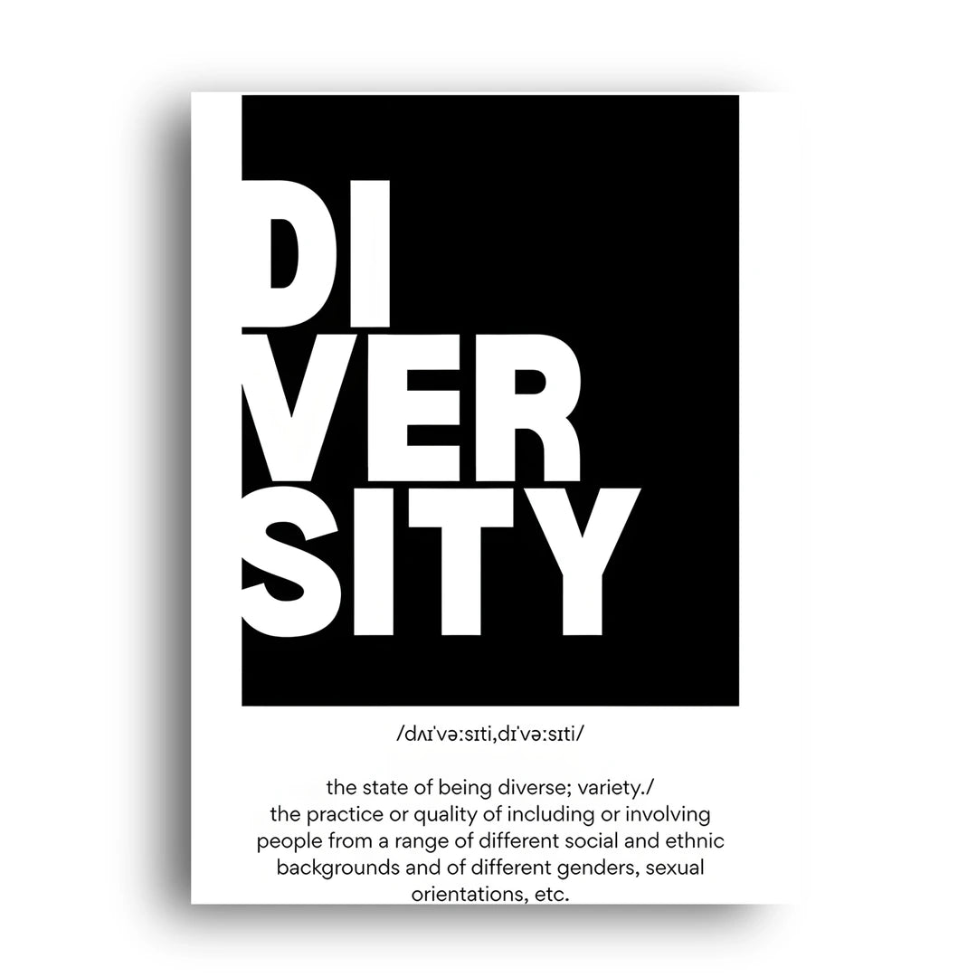 Diversity quote poster unframed 350gsm paper