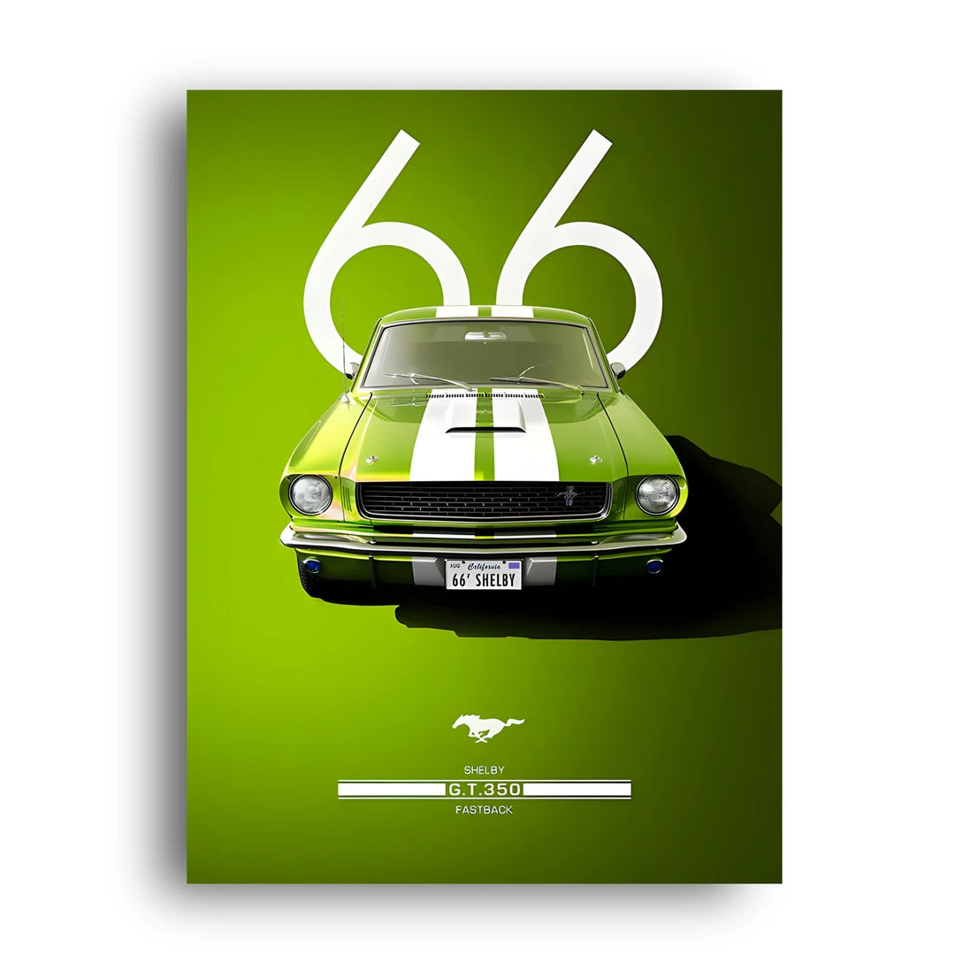Shelby GT350 1966 car poster unframed 350gsm paper
