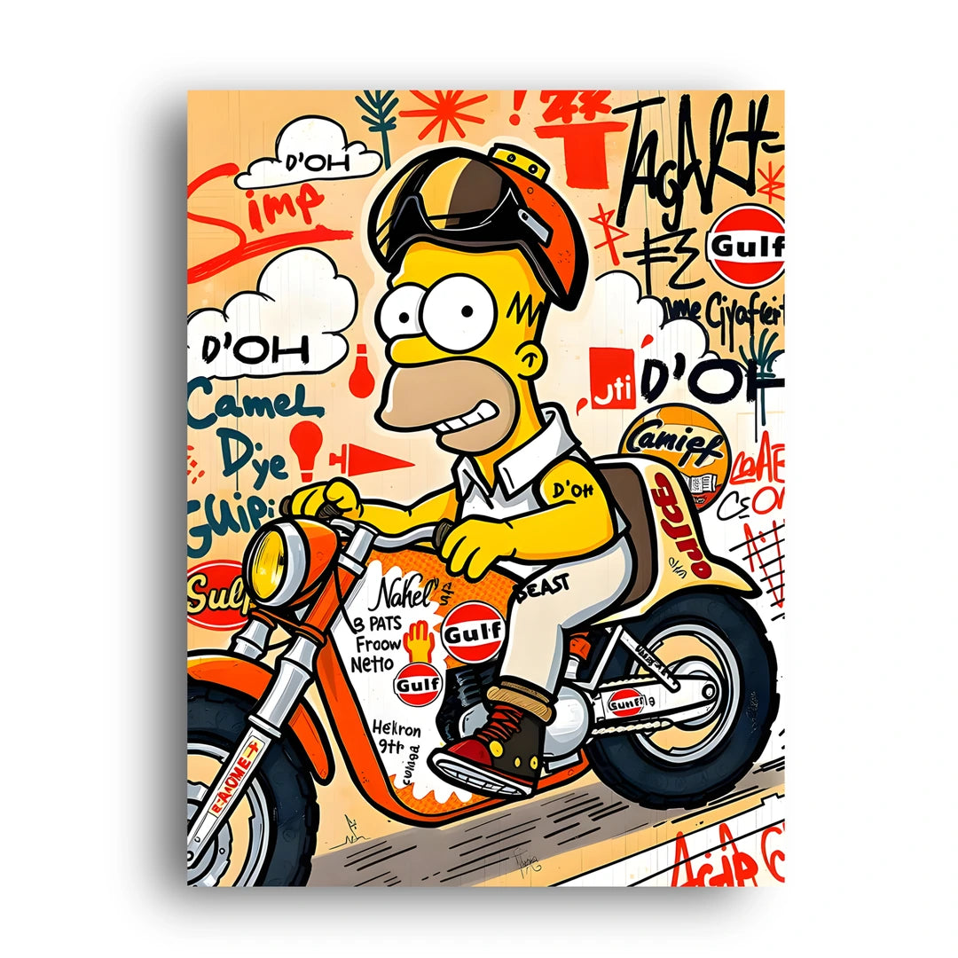 Homer Graffiti cartoon poster unframed 350gsm paper