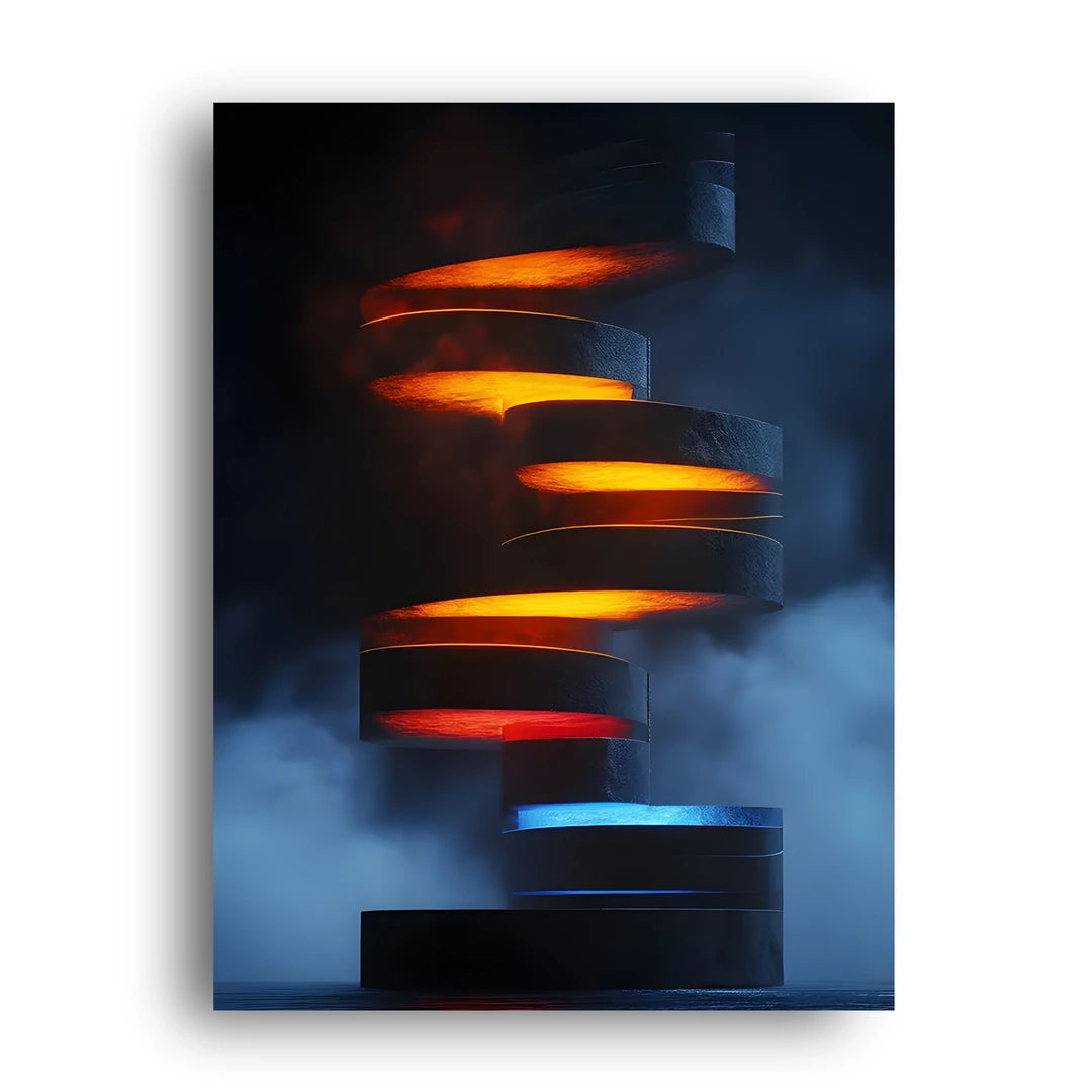Floating Slabs abstract poster unframed 350gsm paper