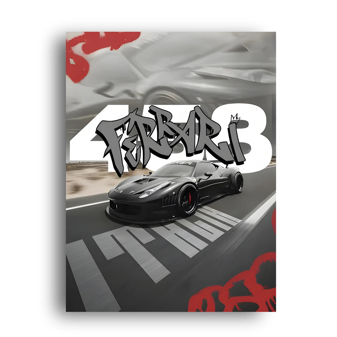 Street Art Racer car poster unframed 350gsm paper