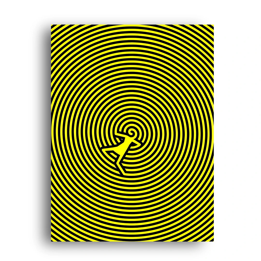 Hypnotic Spiral abstract poster unframed 350gsm paper