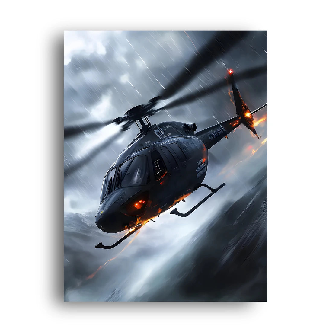 Storm Chopper art poster unframed 350gsm paper