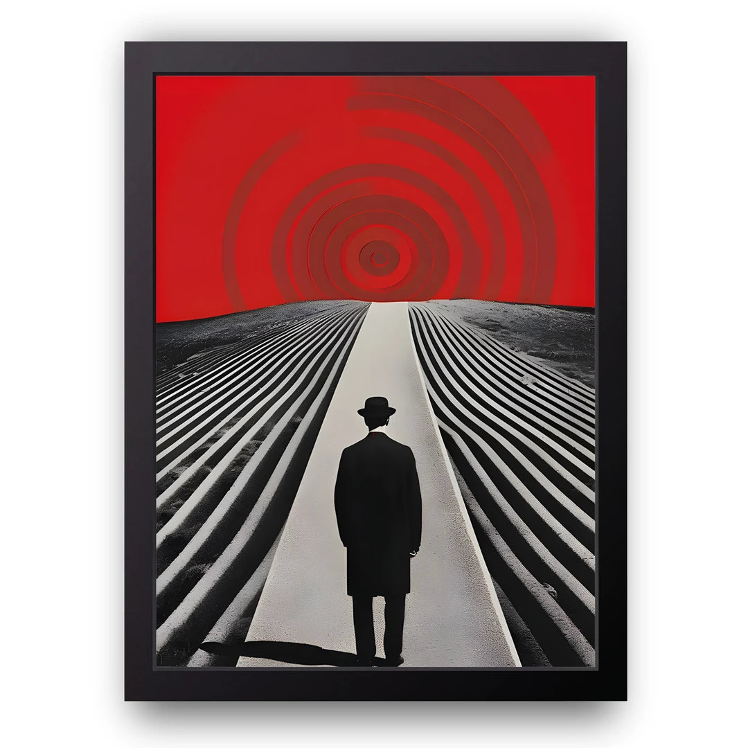 The Long Walk art poster in black frame