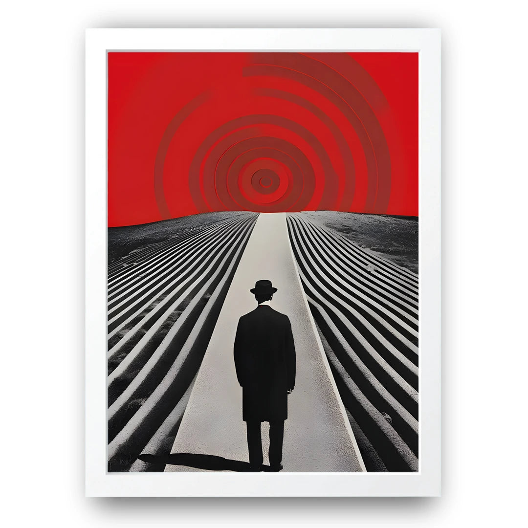 The Long Walk art poster in white frame