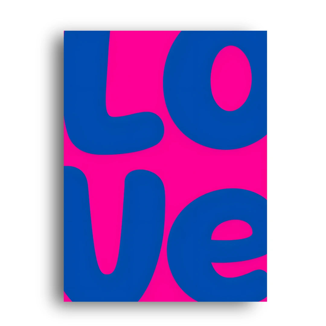 Love Blocks art poster unframed 350gsm paper