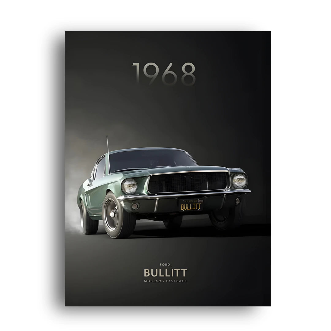 Bullitt Fastback car poster unframed 350gsm paper