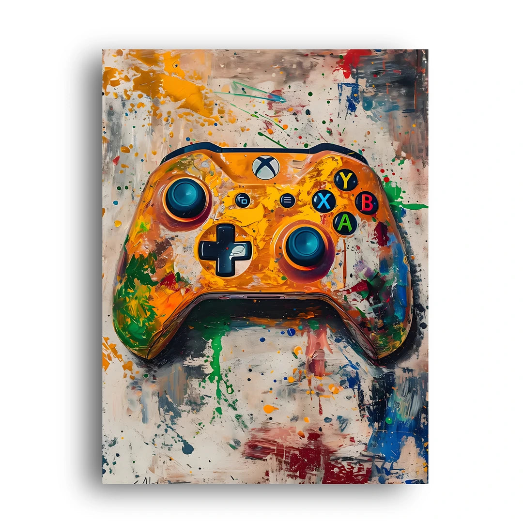 Painted Controller gaming poster unframed 350gsm paper