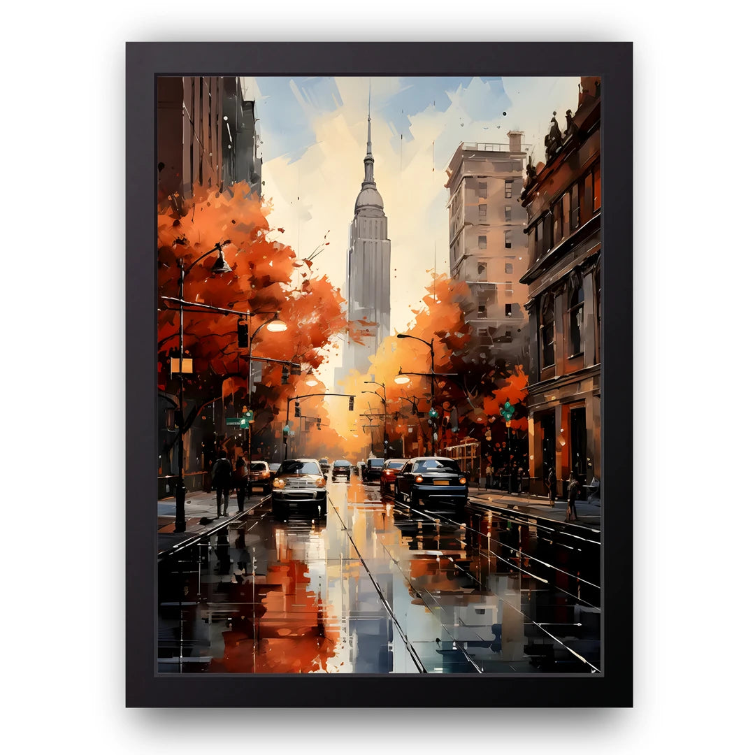 Amber Vista art poster in black frame
