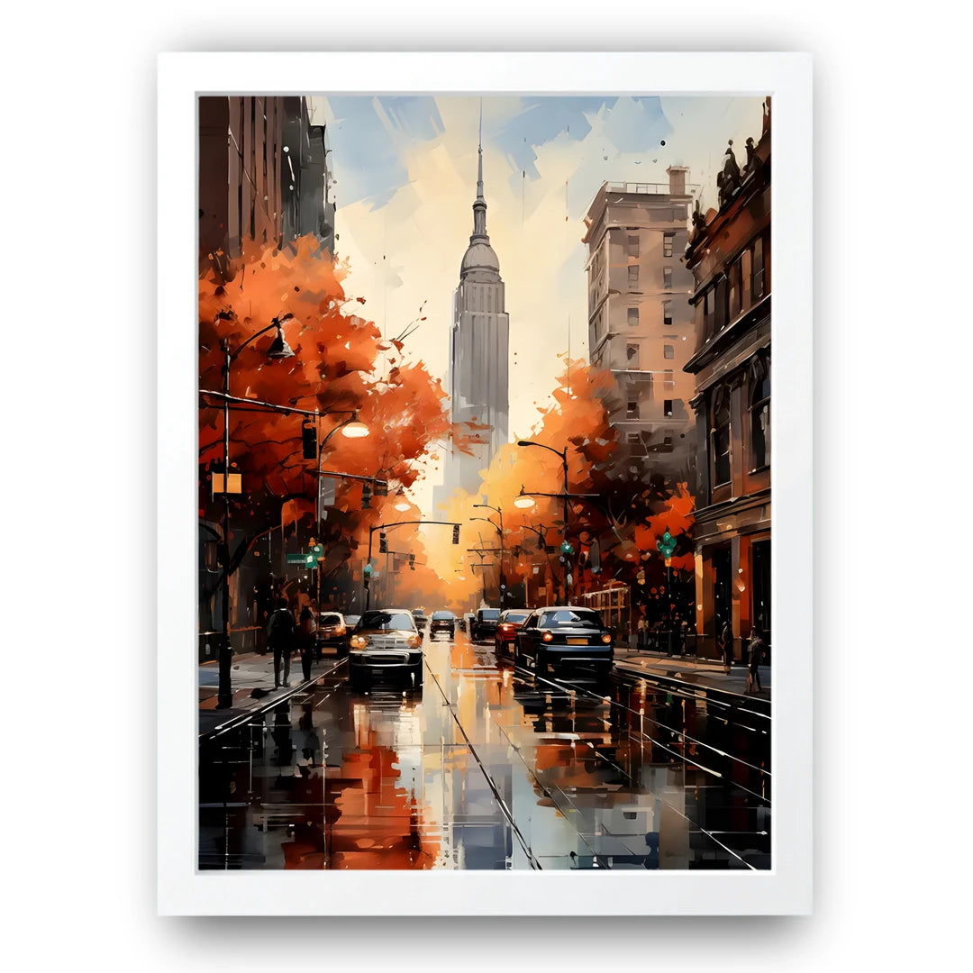 Amber Vista art poster in white frame