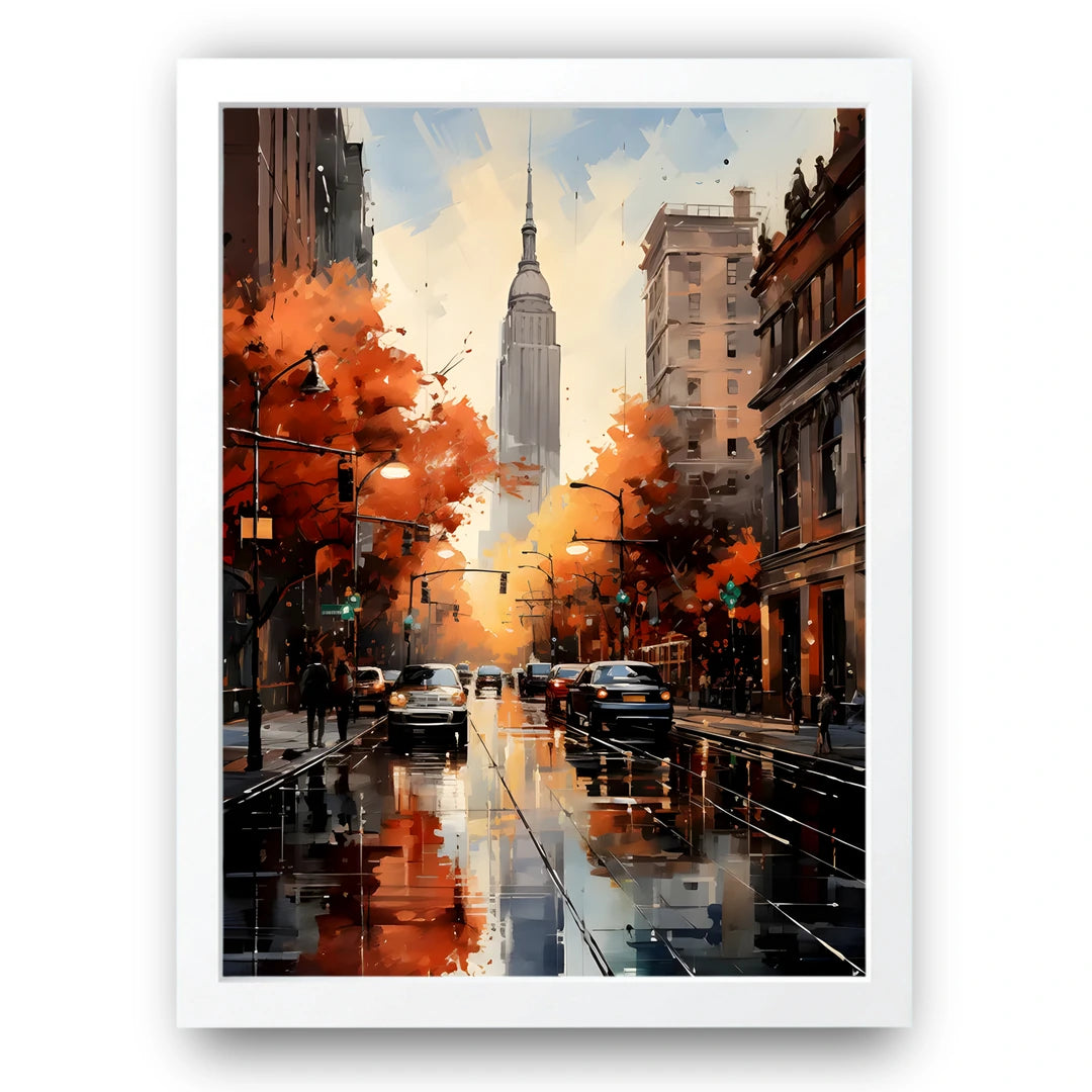 Amber Vista art poster in white frame