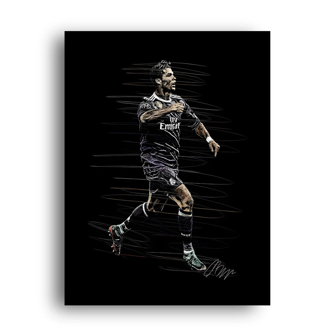 Madrid Scribble football legend poster unframed 350gsm paper
