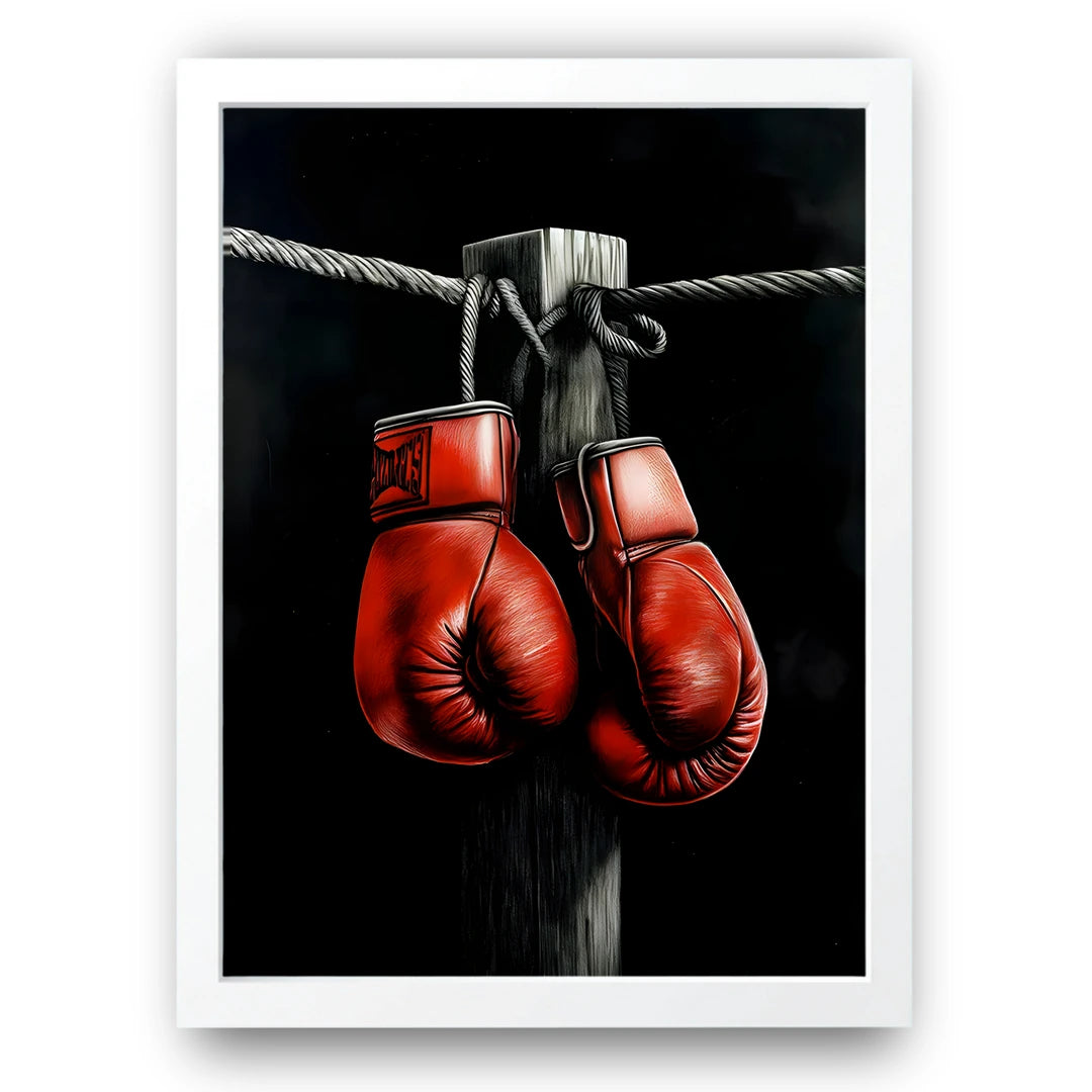 Arena boxing poster in white frame