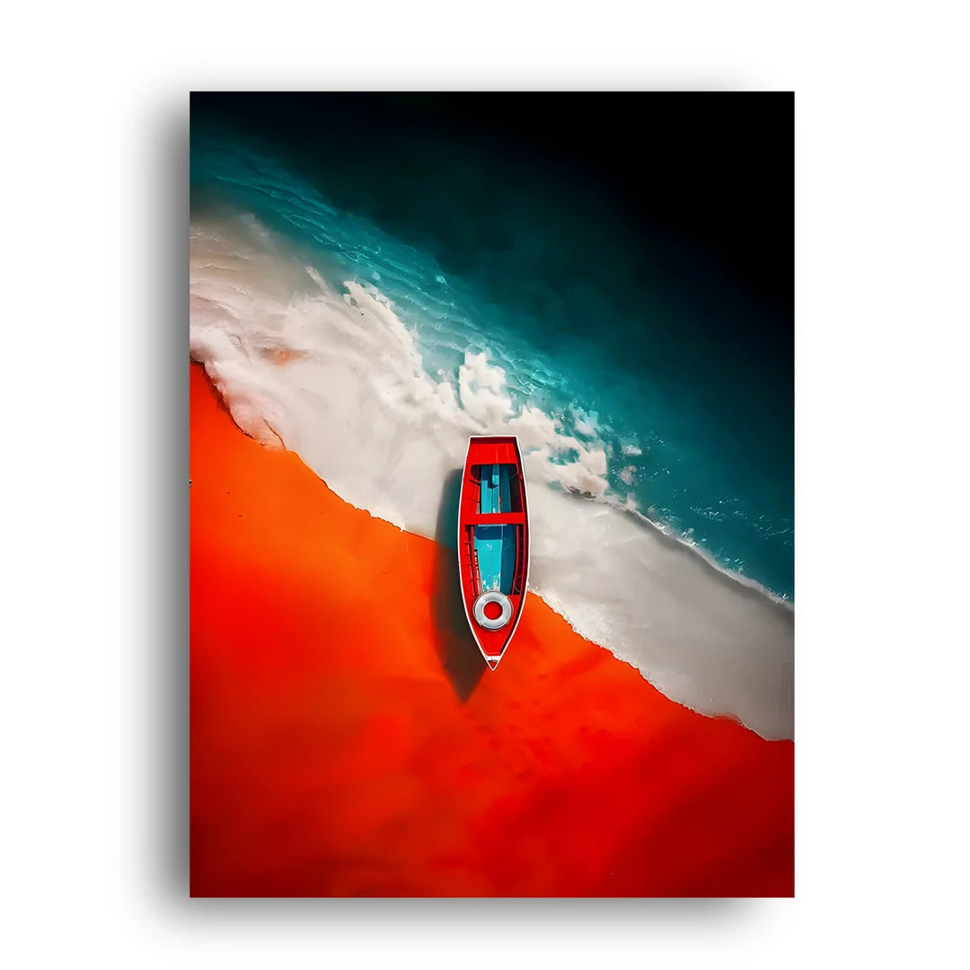 Boat On The Line art poster unframed 350gsm paper